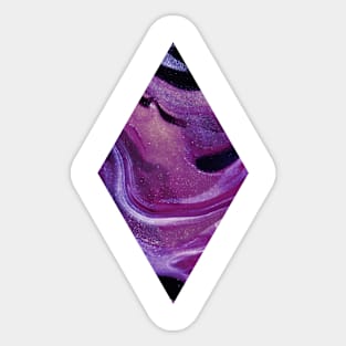 Minimalistic - Diamond Cosmic Purple Sticker